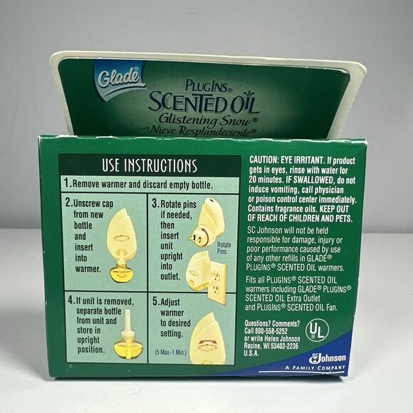 GLADE PLUGINS Refill Glistening Snow  2-Pack Scented Oil Air Freshener RETIRED - Picture 2 of 5